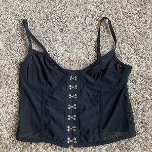 Widow Black Corset Top